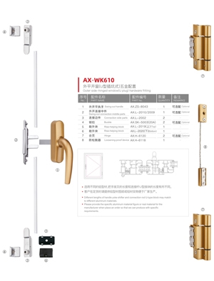 歐標C槽外平開(kāi)窗(U型插坑式)系列