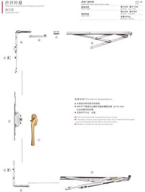 歐標C槽平開(kāi)窗下懸系列