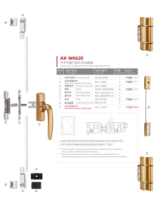 Europe C-slot outer side-hinged window (T type)series